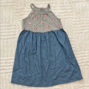 Gap Kids Cotton Sleeveless Dress with Fruit and Flamingo Print